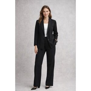 Women's Two-Piece Pant Suit Size XL Black luvamia Interview Career Capsule NWT